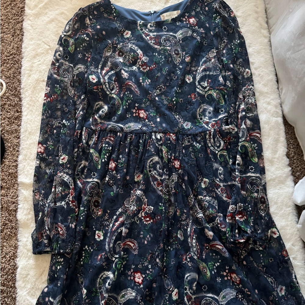 Altar’d State Floral Paisley Women’s Dress - Blue